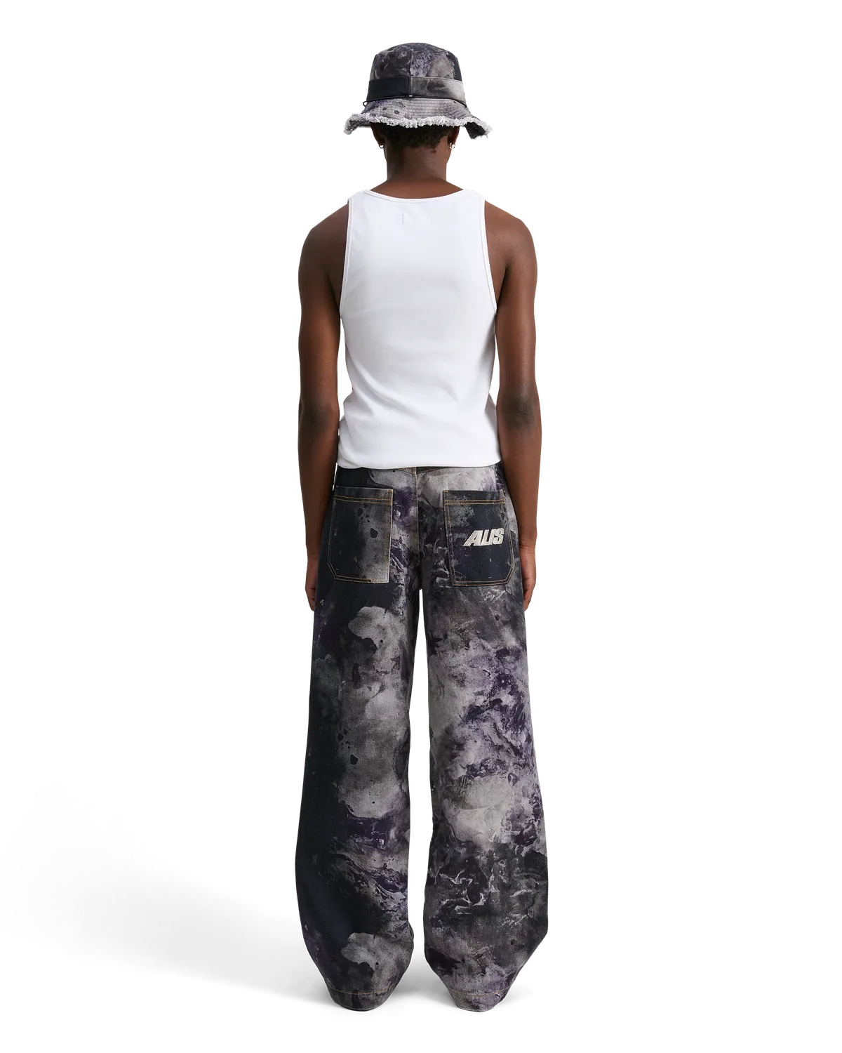 Alis Josh tanktop Solid White ribbet