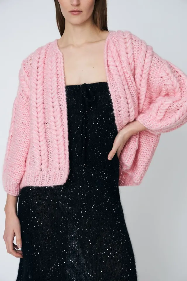 DAWNXDARE Annie cardigan 219 super pink mohair