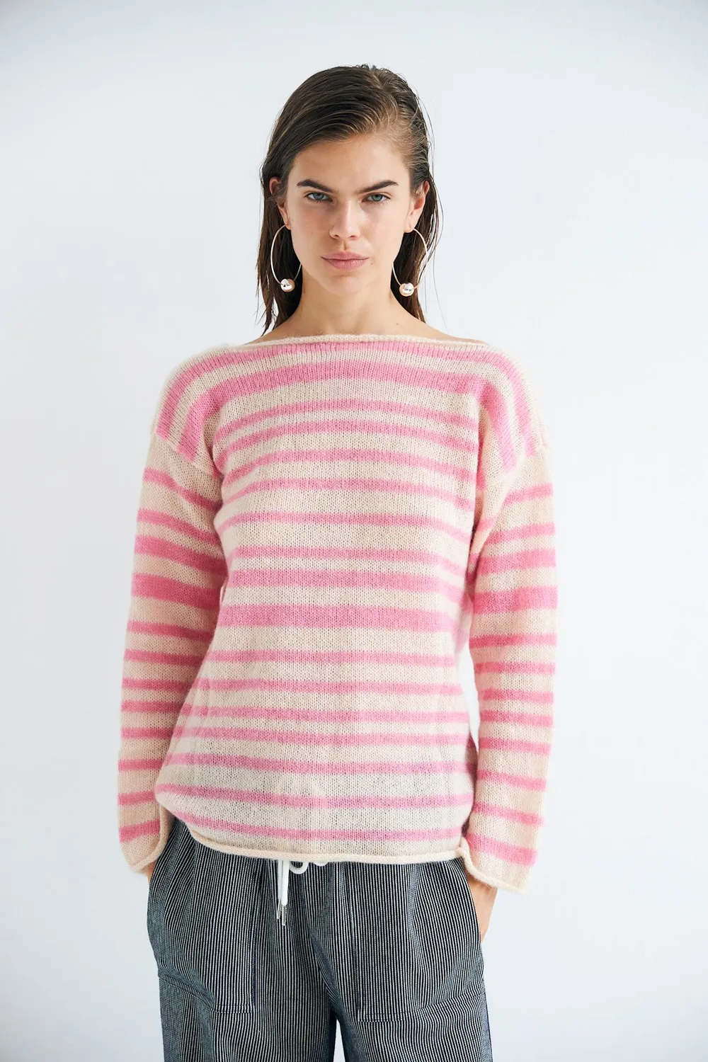 DAWNXDARE SINEA 219 SUPER PINK cardigan pink mohair