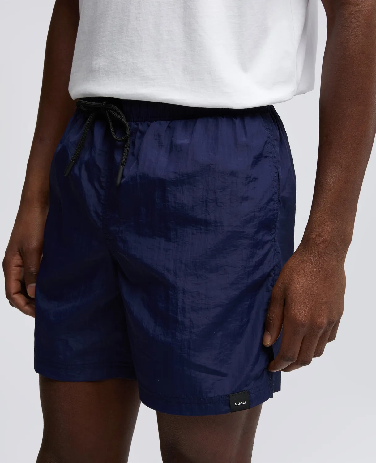 Aspesi badeshorts nylon navy crinkle