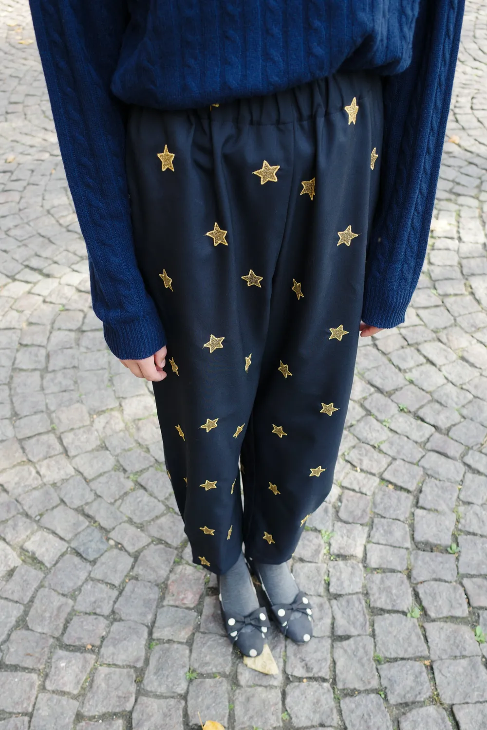Caro Editions Coco bukser navy guldstjerner bomuld