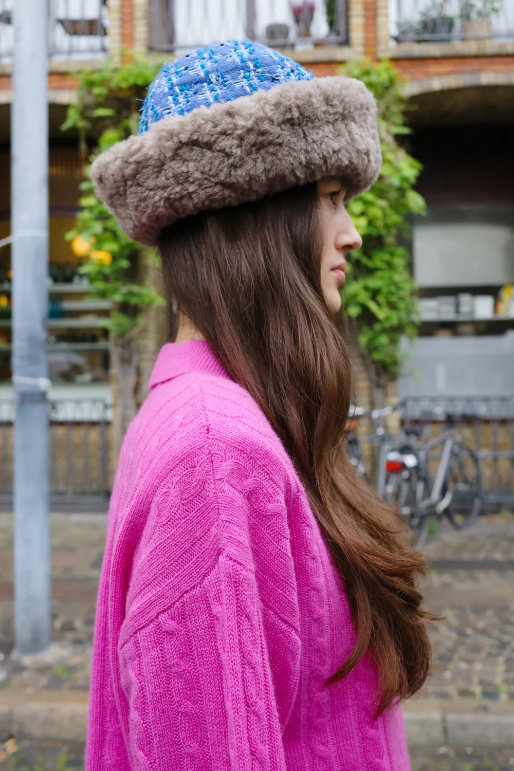 Caro Editions Garden Hat havehat fake fur tweed