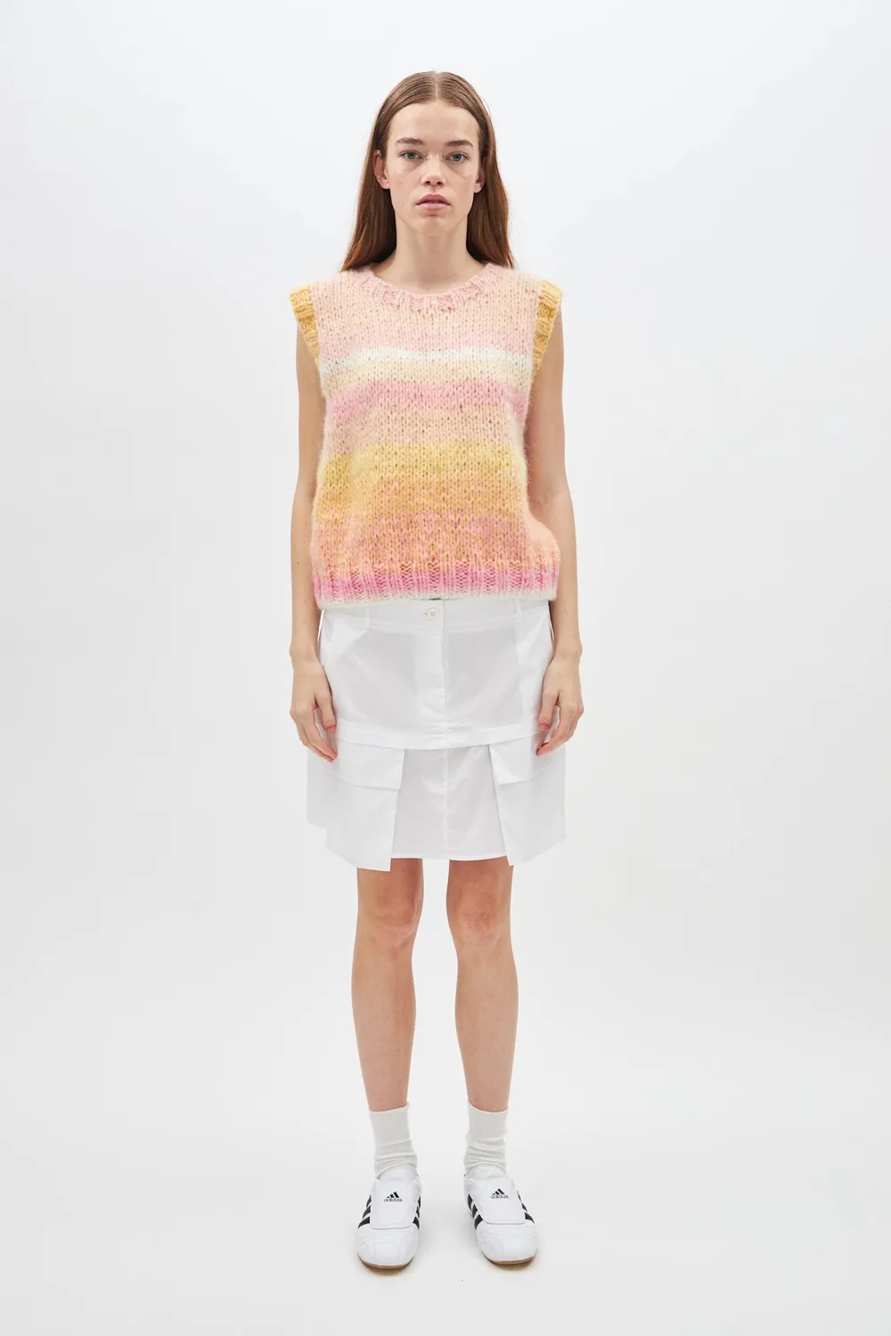 Dawnxdare Cooper strikvest 719 pink sun mohair