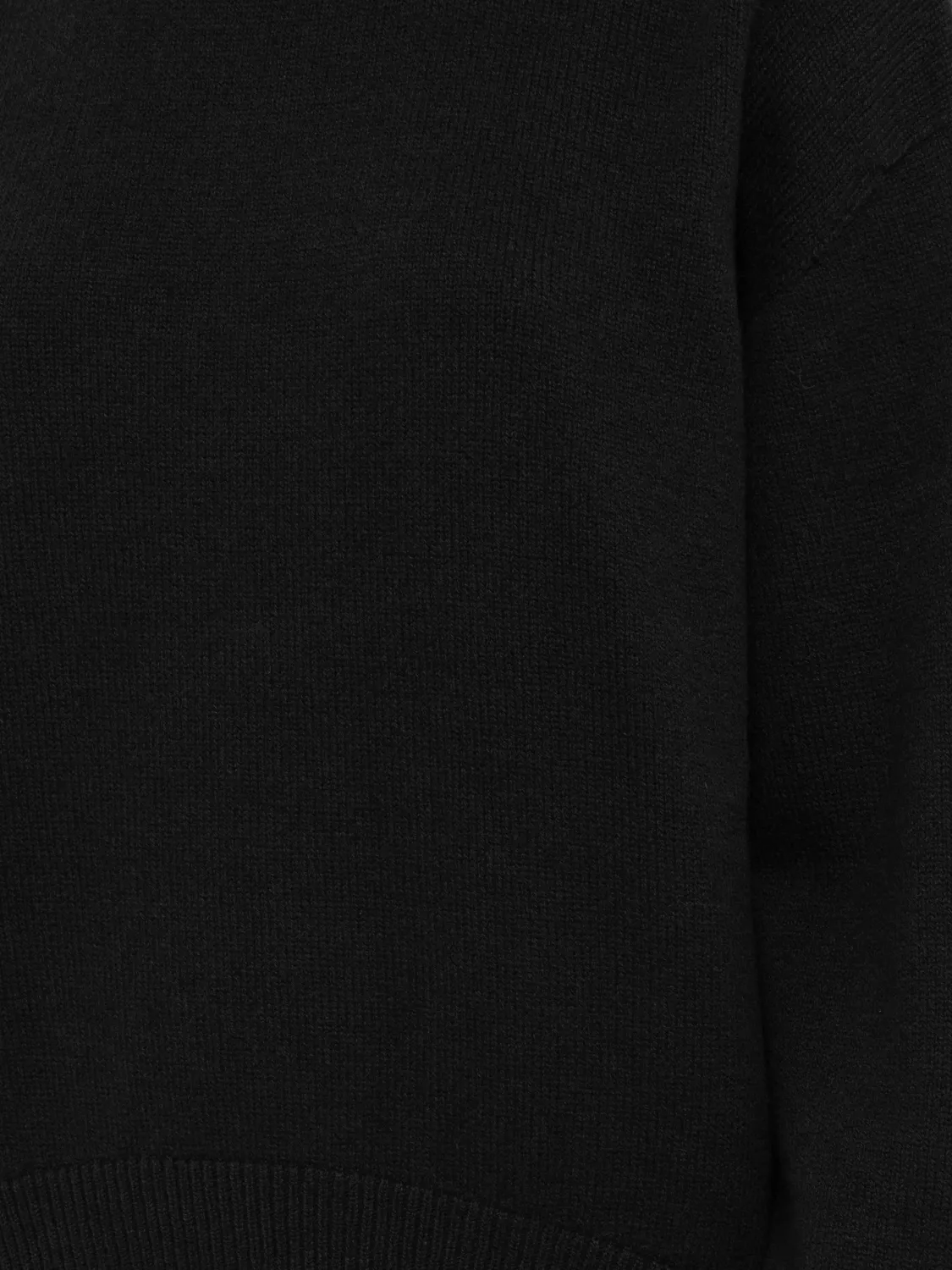 Laneus Boxy Turtleneck rullekrave sort uld cashmere