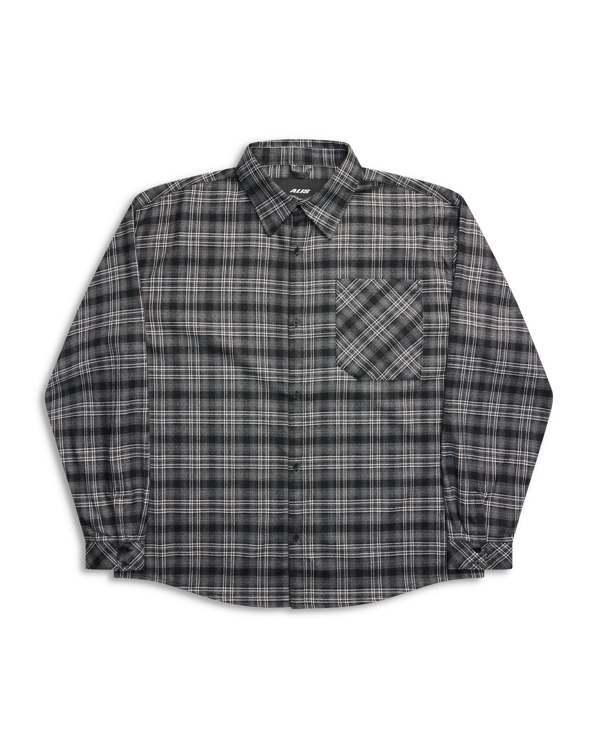 Alis Syril skjorte grey black tartan oversize