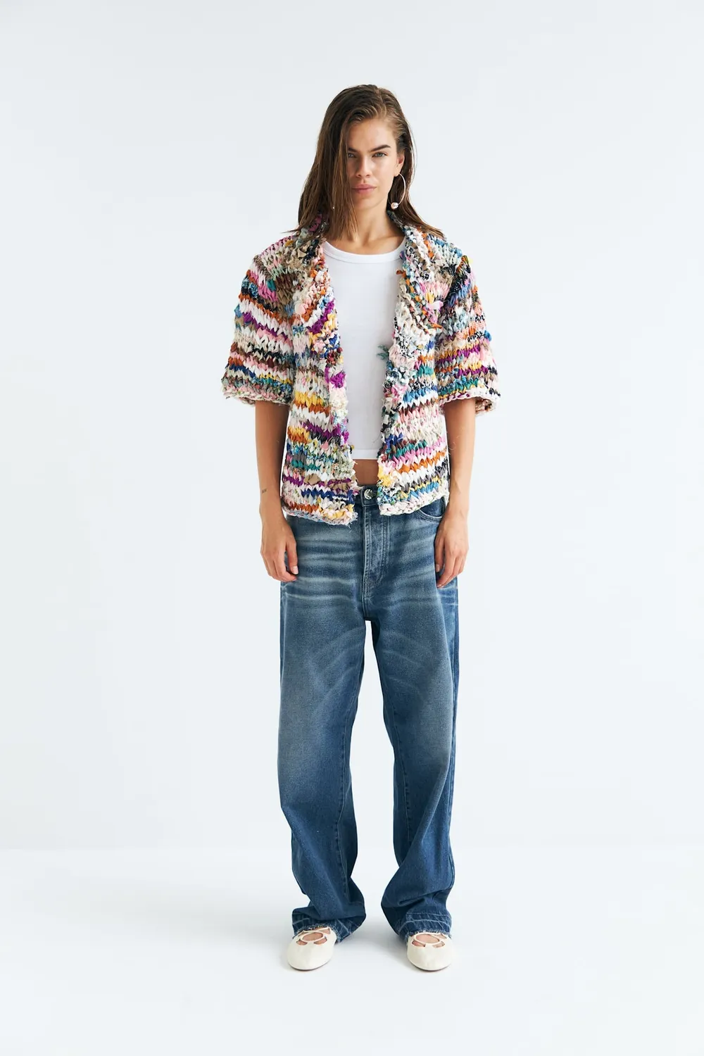 DAWNXDARE Moa 900 cardigan multi upcycled bomuld