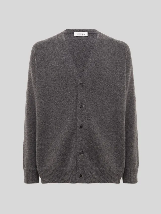 Laneus cardigan cashmere grå – let herre strik