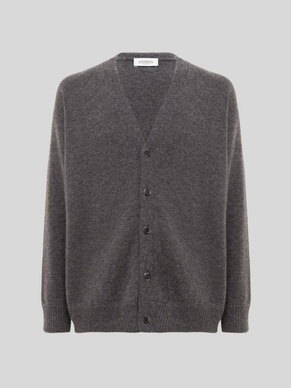 Laneus cardigan cashmere grå – let herre strik