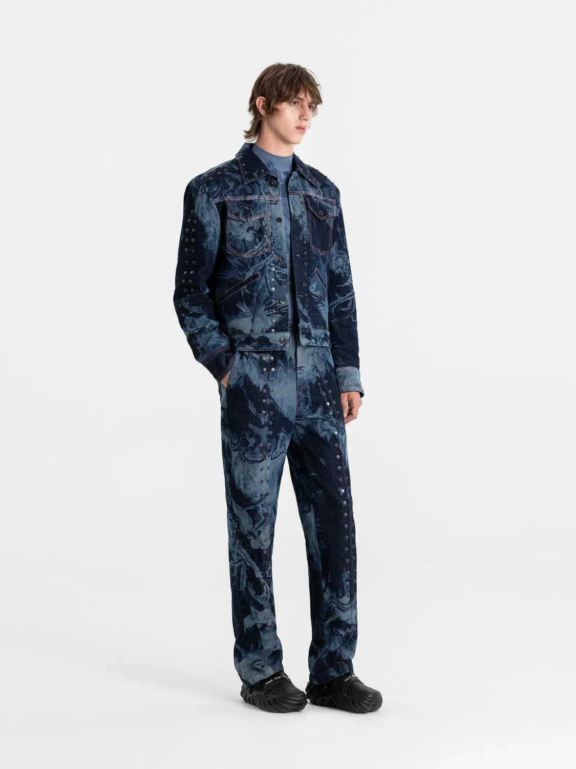 Feng Chen Wang Laser Phoenix denimjakke XS-XL slidstærk