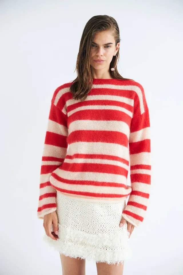 DAWNXDARE SADE 334 strikbluse chili mohair