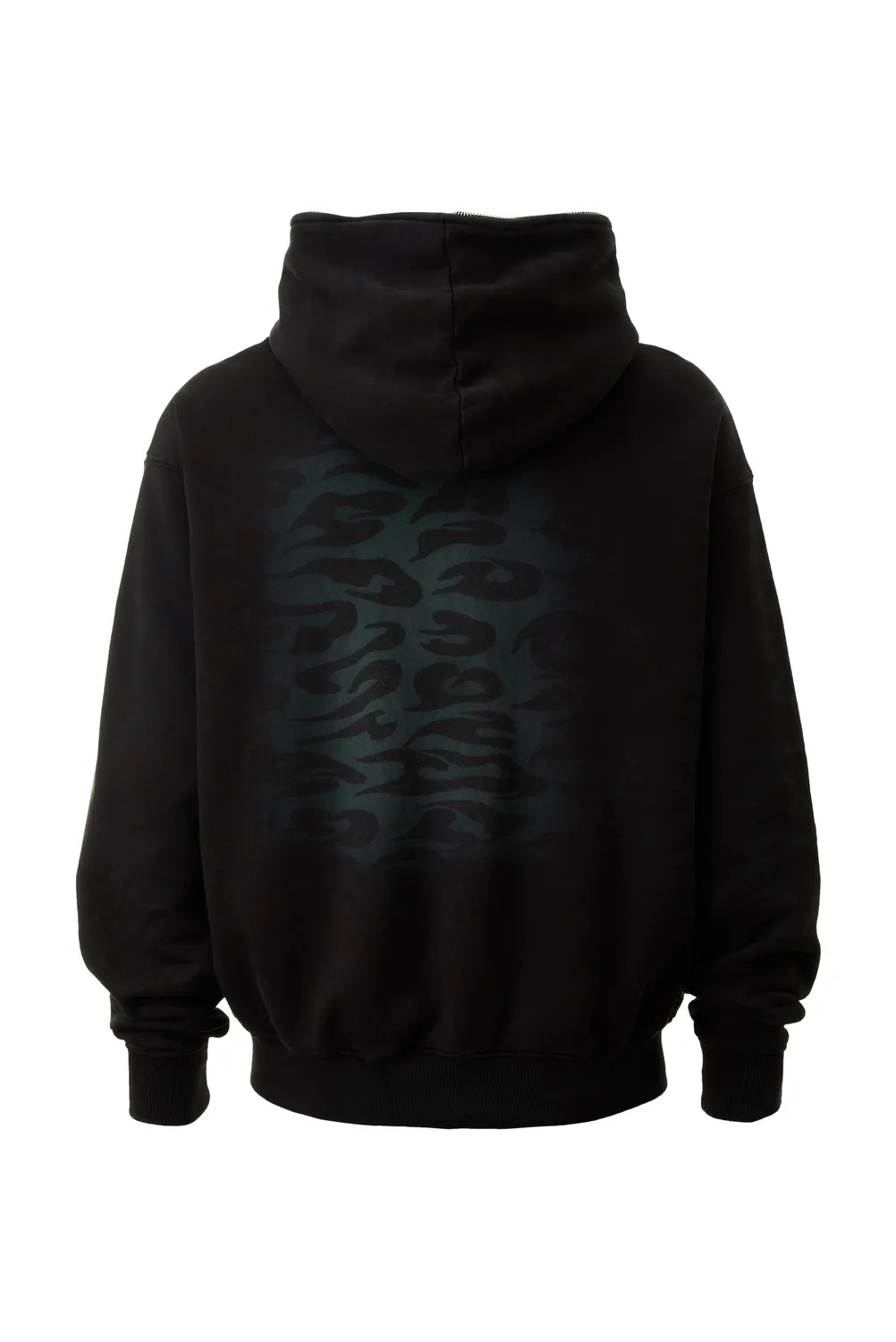 Hellstar Overdye Cheetah zip-hoodie grøn fleece