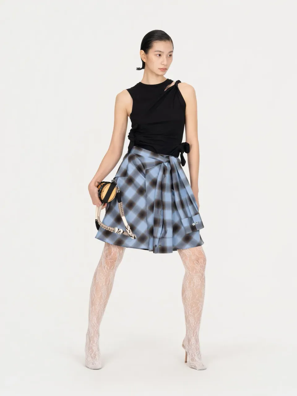 Feng Chen Wang Knotted tank top sort