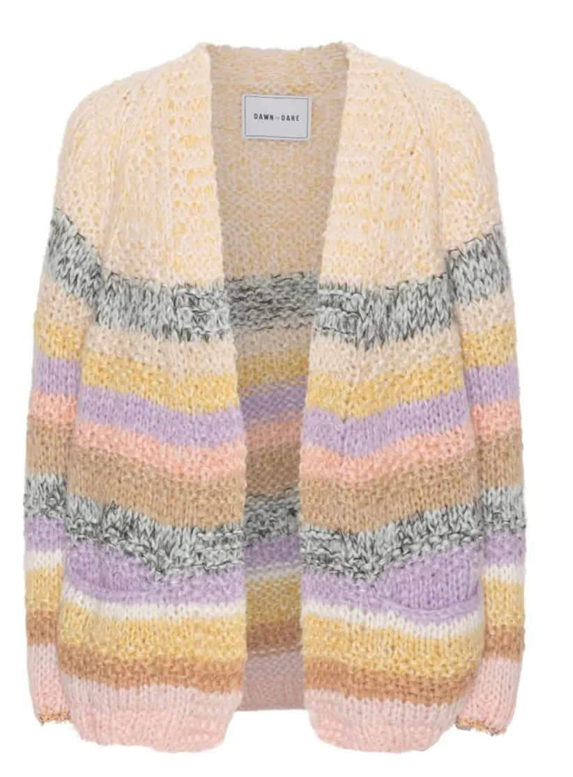 Dawnxdare Mars Multi Stripe 970 strikcardigan lilac