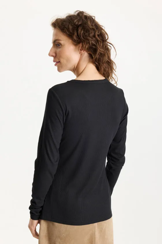 IN FRONT Yvonne t-shirt med mesh viskose
