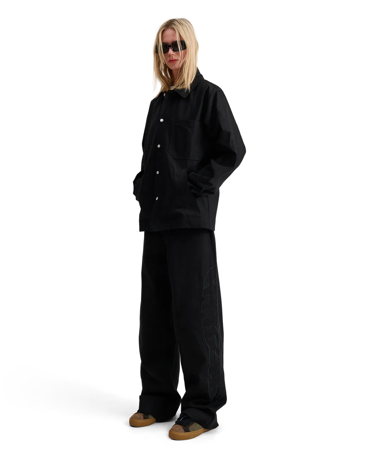 Alis Viren arbejdsjakke solid black bomuld
