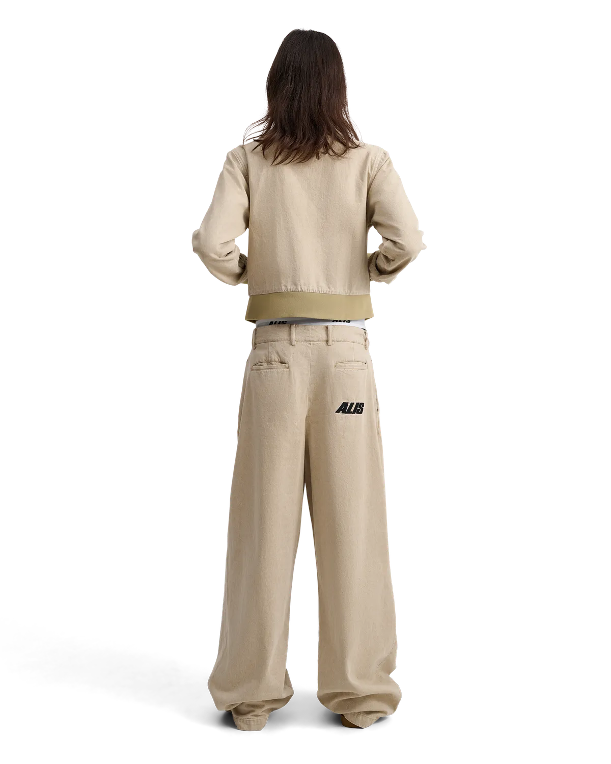 Alis Phylli chino bukser wide fit Faded Sand