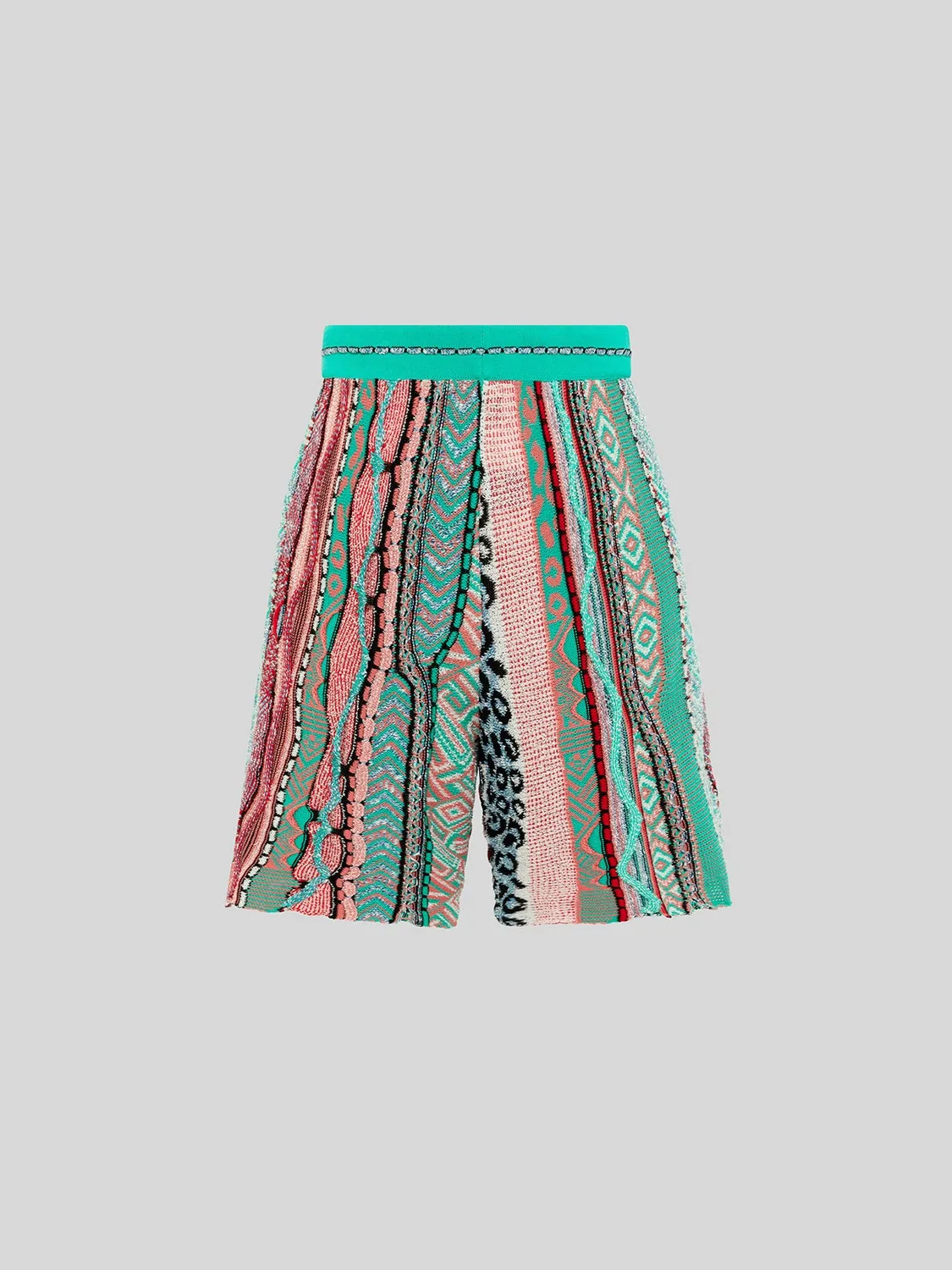 Laneus multi-thread jacquard bermuda shorts grøn