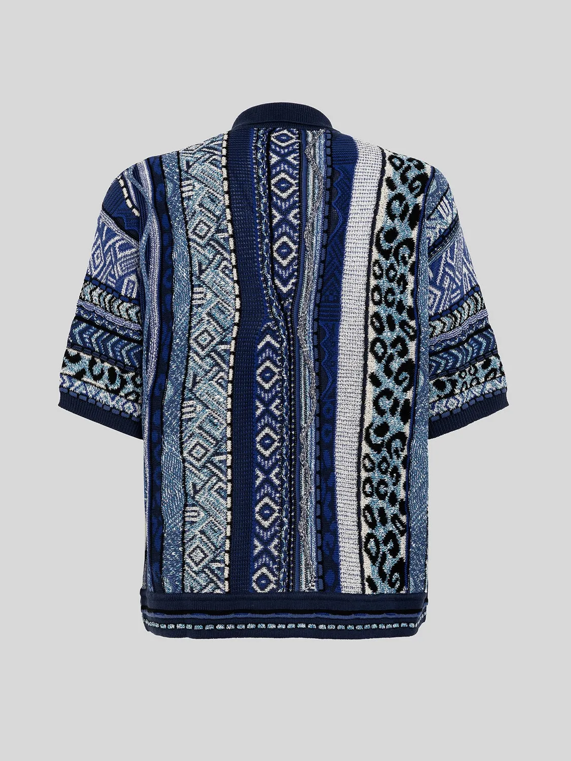 Laneus Multi-Yarn poloshirt blå bomuld
