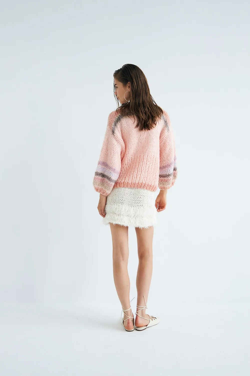 DAWNXDARE EDEN cardigan 203 baby pink stribet
