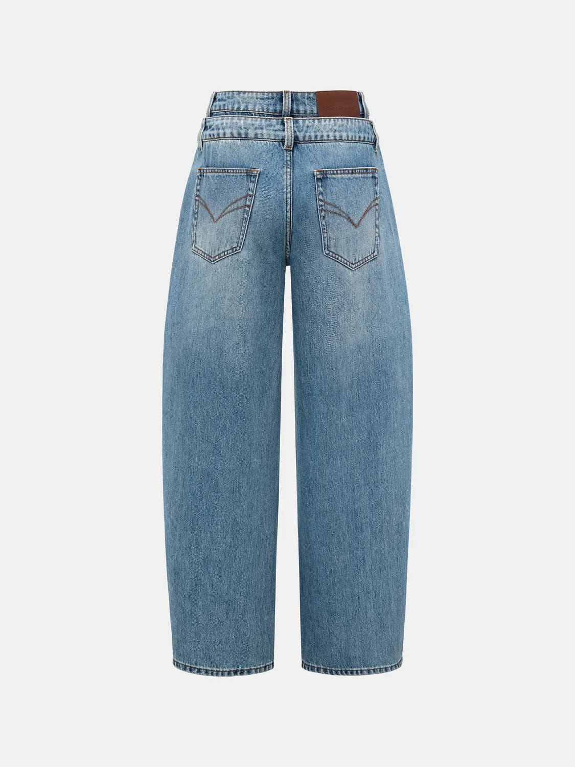 Feng Chen Wang Deconstructed Colorblock jeans blå