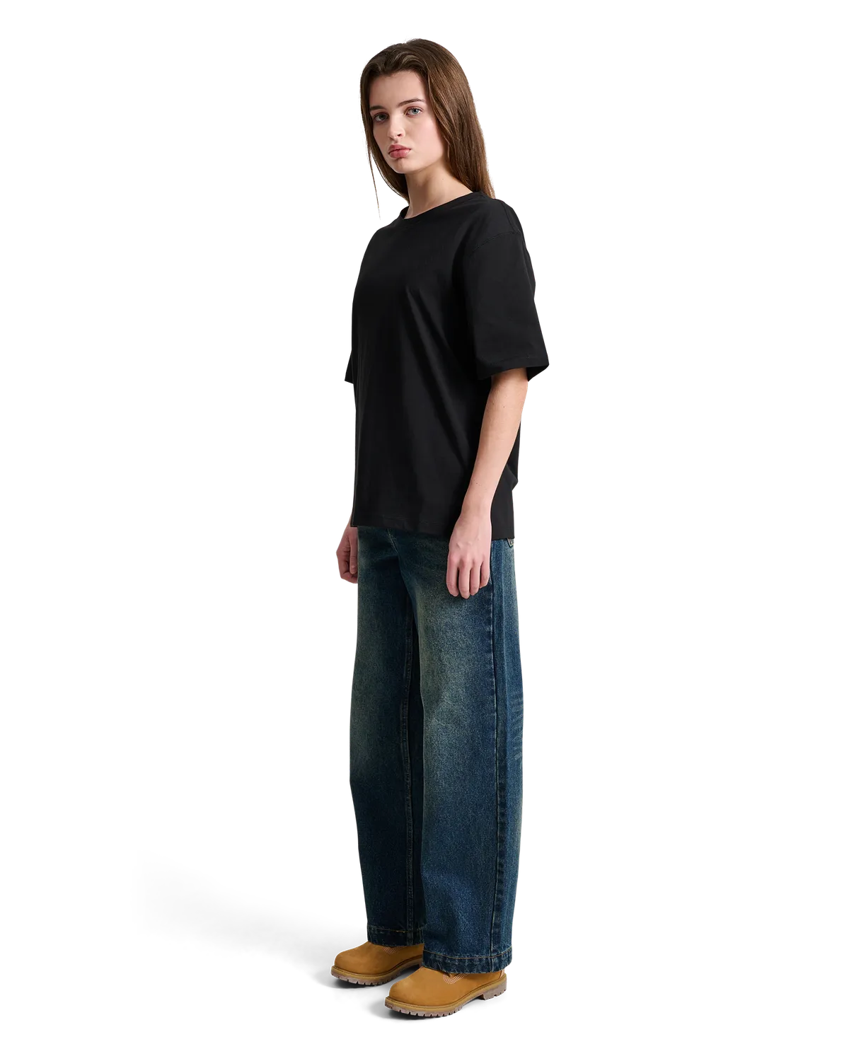 Alis Sid oversized t-shirt Solid Black bomuld