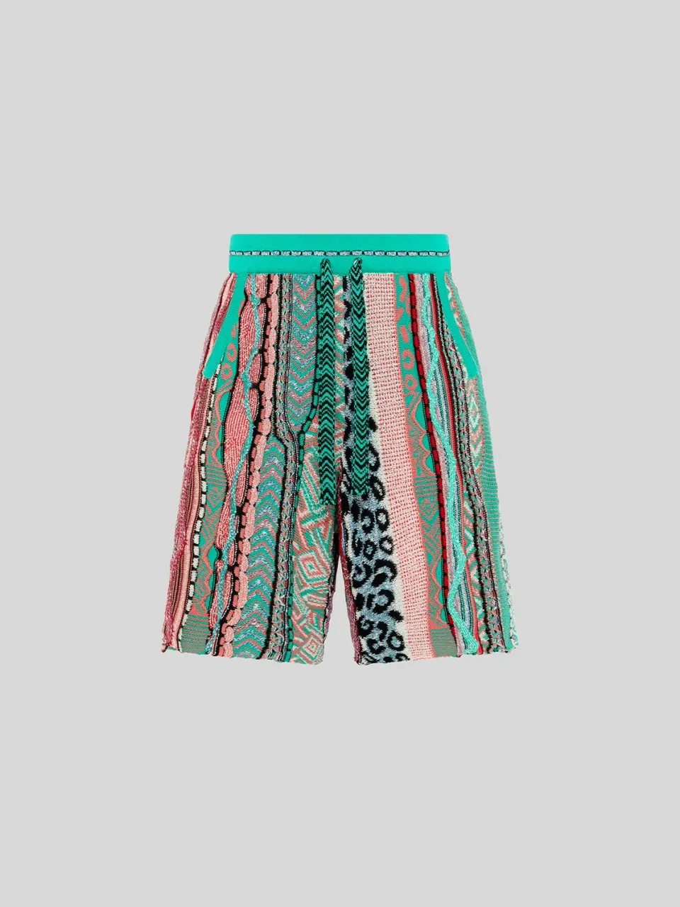 Laneus multi-thread jacquard bermuda shorts grøn