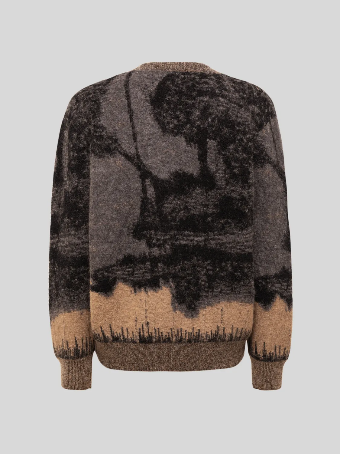 Laneus Cardigan Brushed Mohair Jacquard cardigan mohair