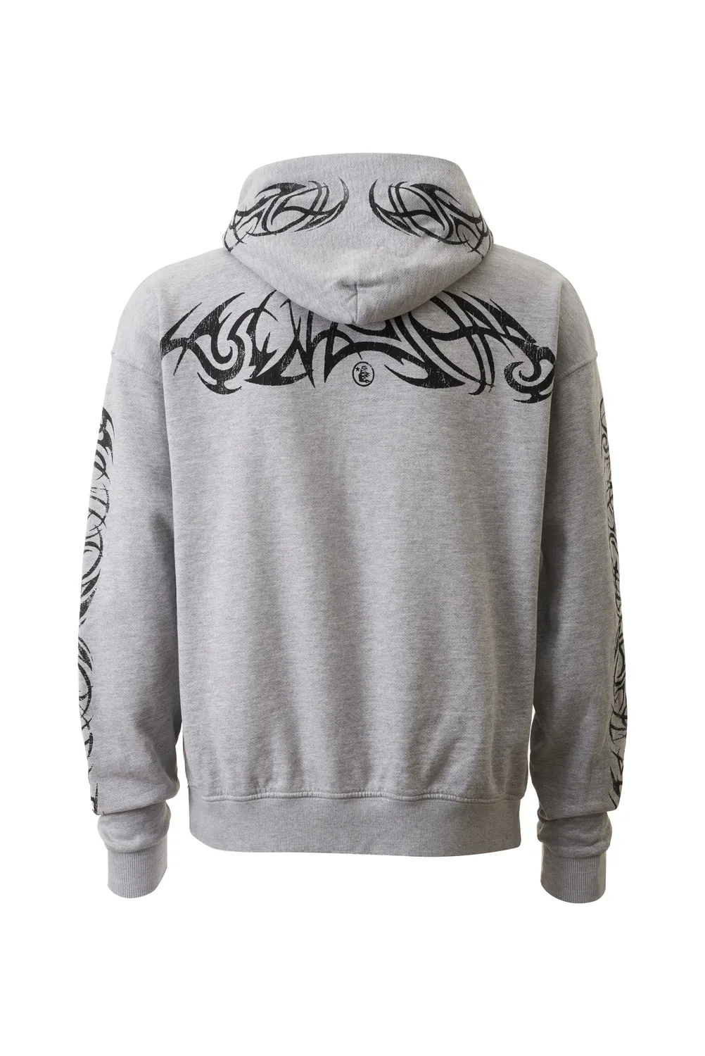 Hellstar Studios Tribal Flame hoodie grå fleece