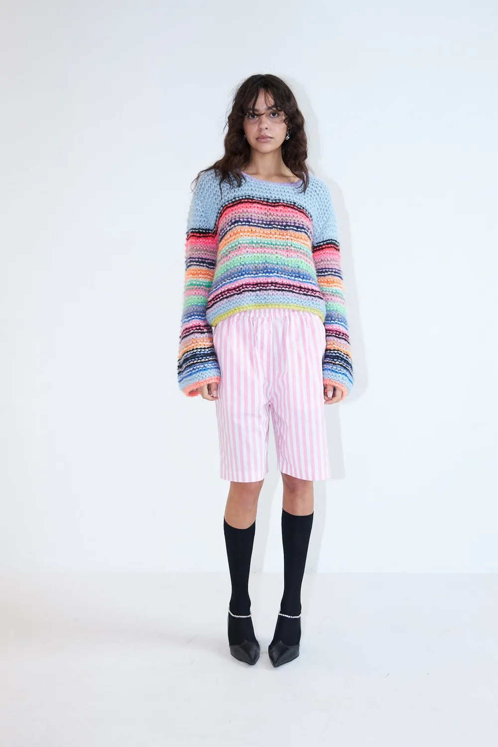 DAWNxDARE Sassie Stripe pullover 921 Ice Blue Multi