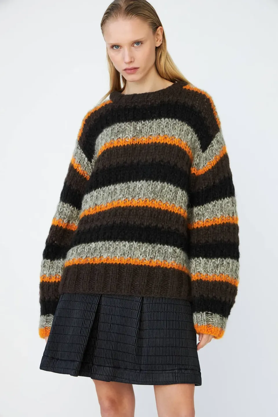 DAWNXDARE Savannah pullover 956 coffee stribet