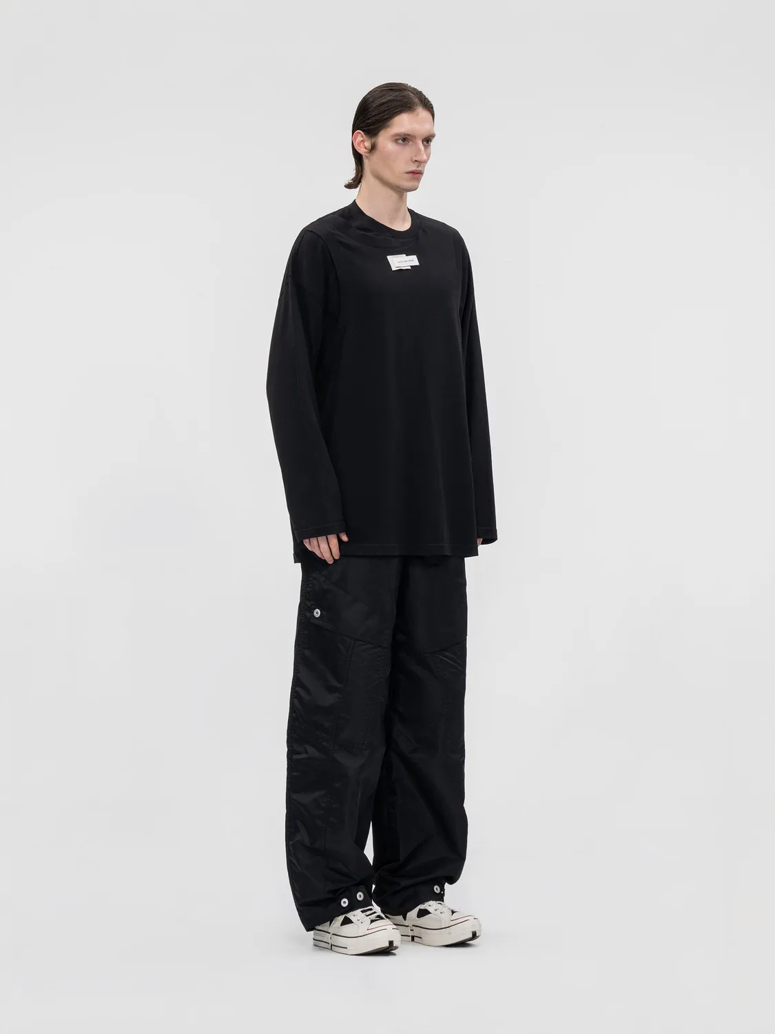 Feng Chen Wang Double Neck Jersey sweatshirt afslappet
