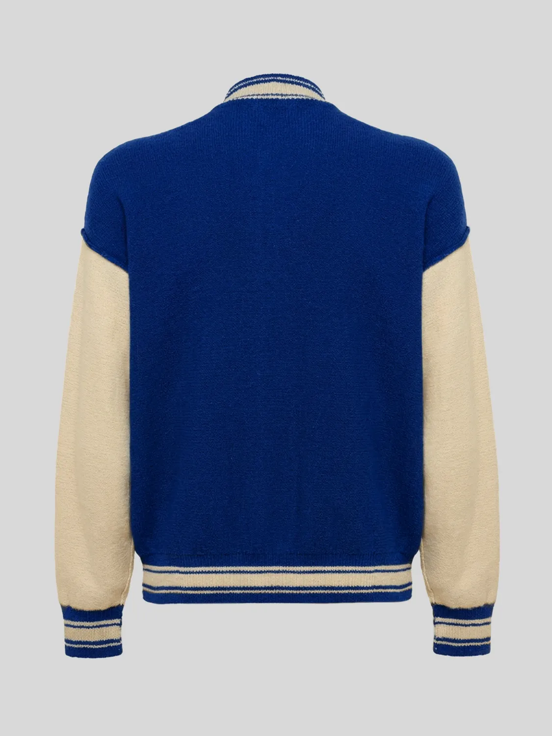 Laneus Cashmere and Silk Knit Bomber bomberjakke blå
