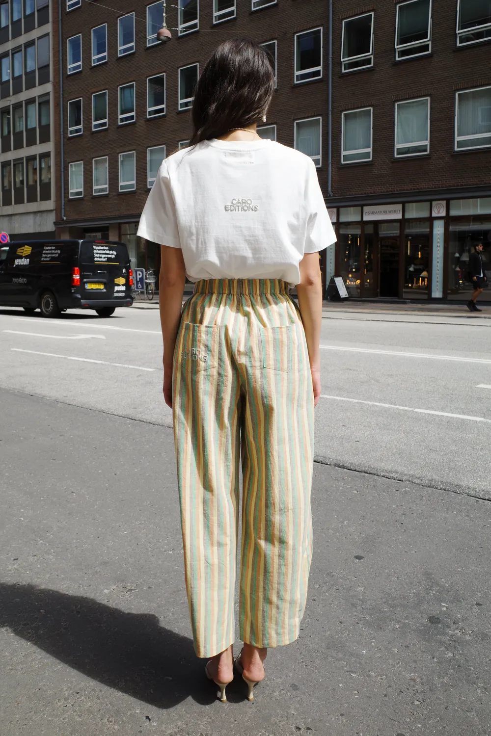 Caro Editions Coco Pants bukser striped clown silke