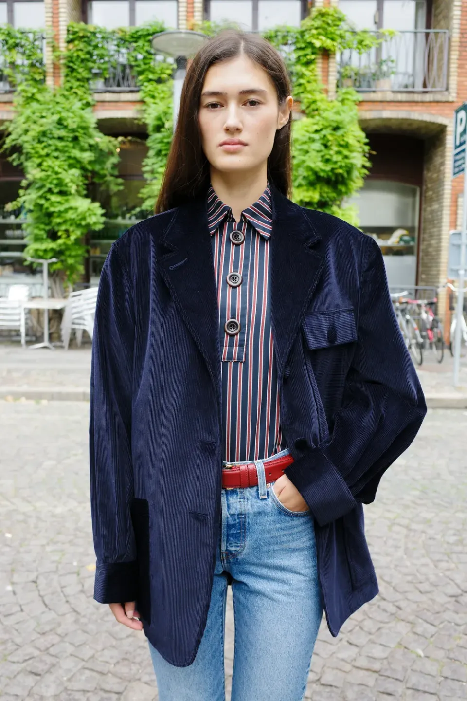 Caro Editions Frederik Jacket jakke navy fløjl bomuld