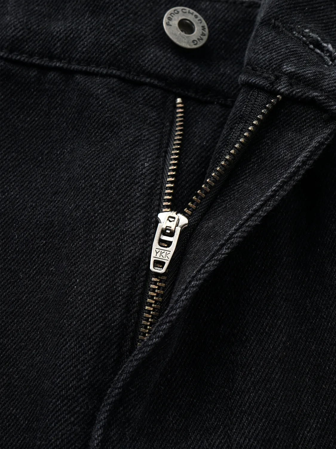 Feng Chen Wang Deconstructed Patchwork Jeans sort grå