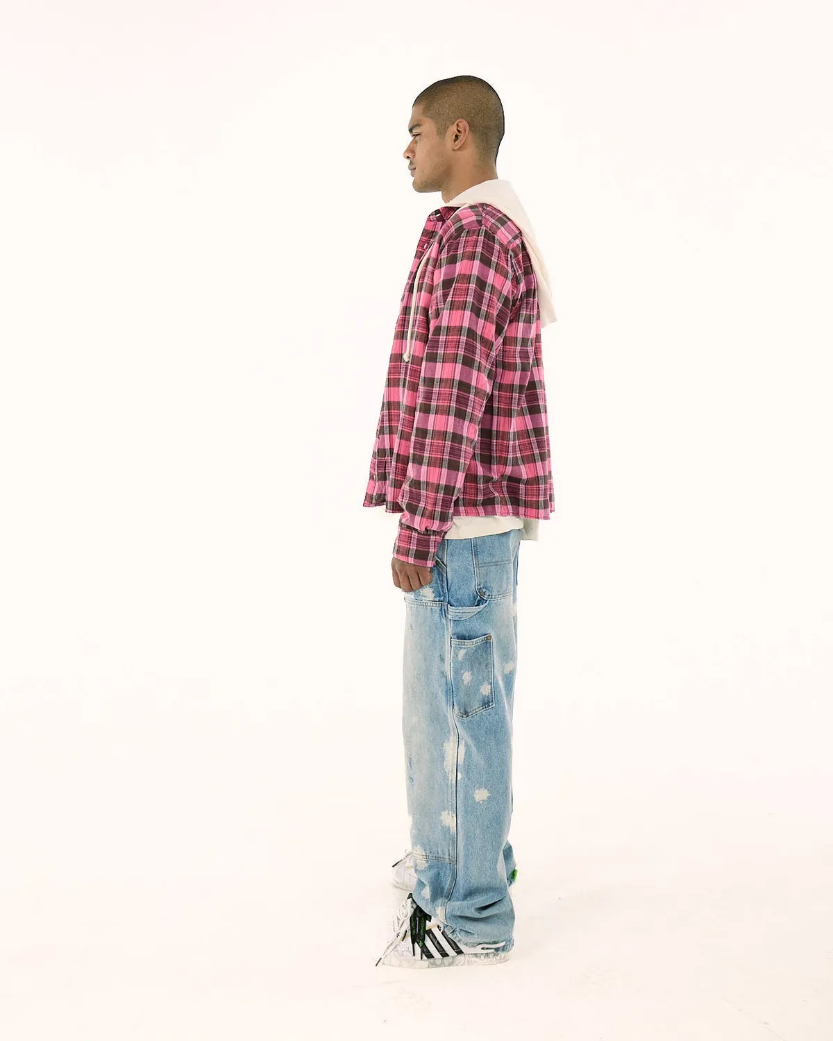 Hellstar Plaid HSSS26BU01 skjorte med hætte multi