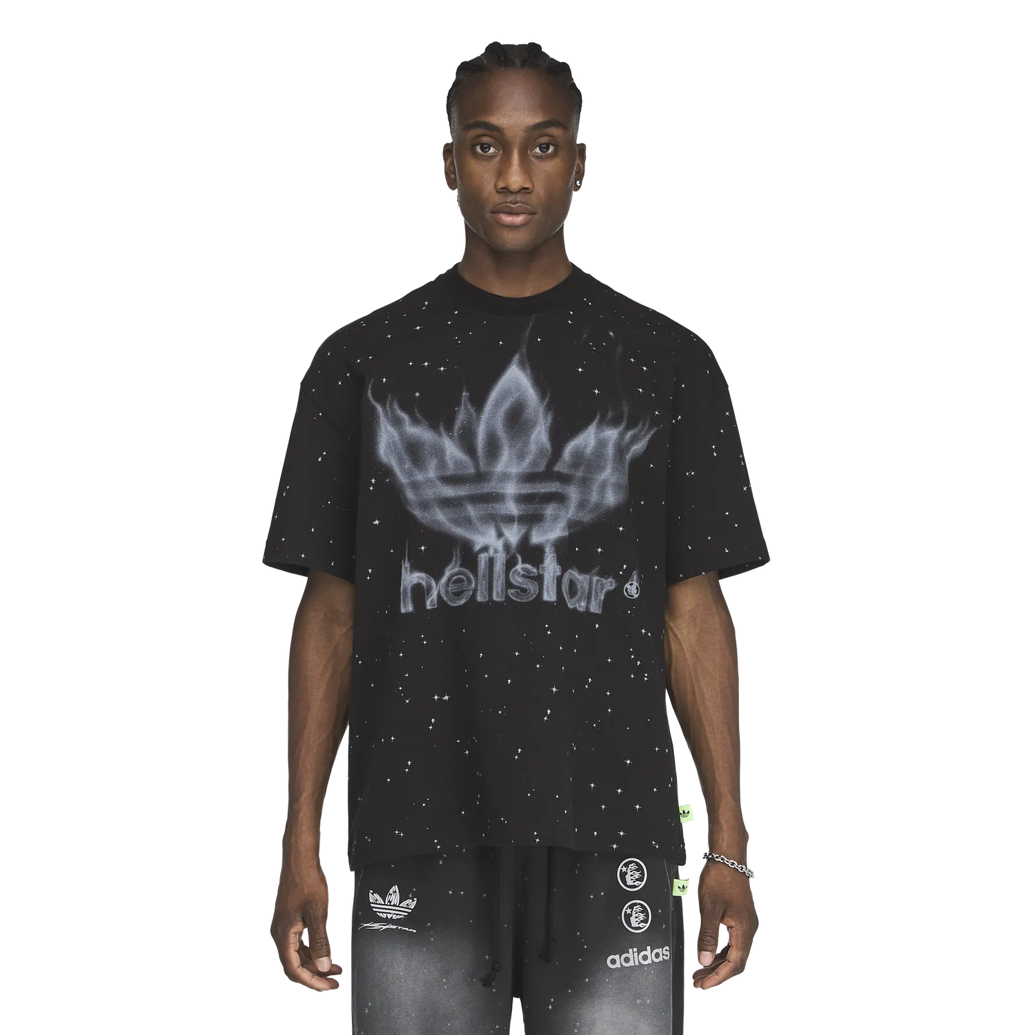 Hellstar x Adidas HSADTE1-BLK t-shirt sort
