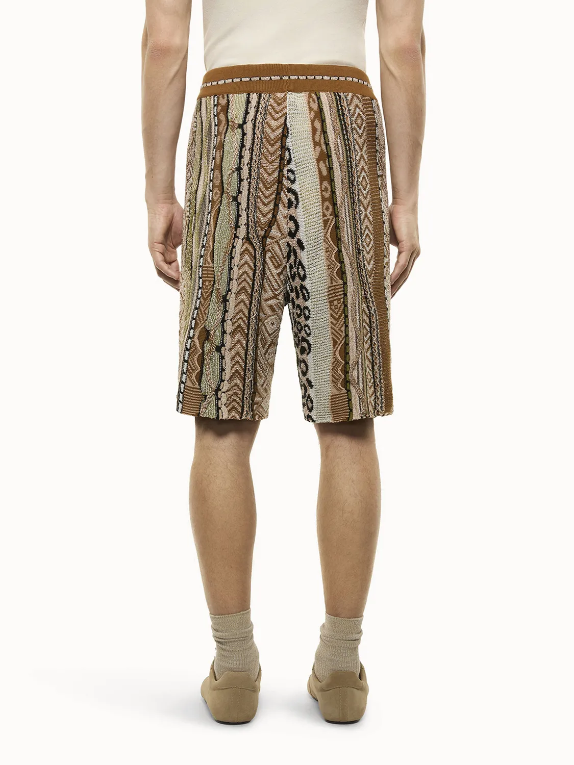Laneus Multi-Thread Jacquard bermudashorts brun