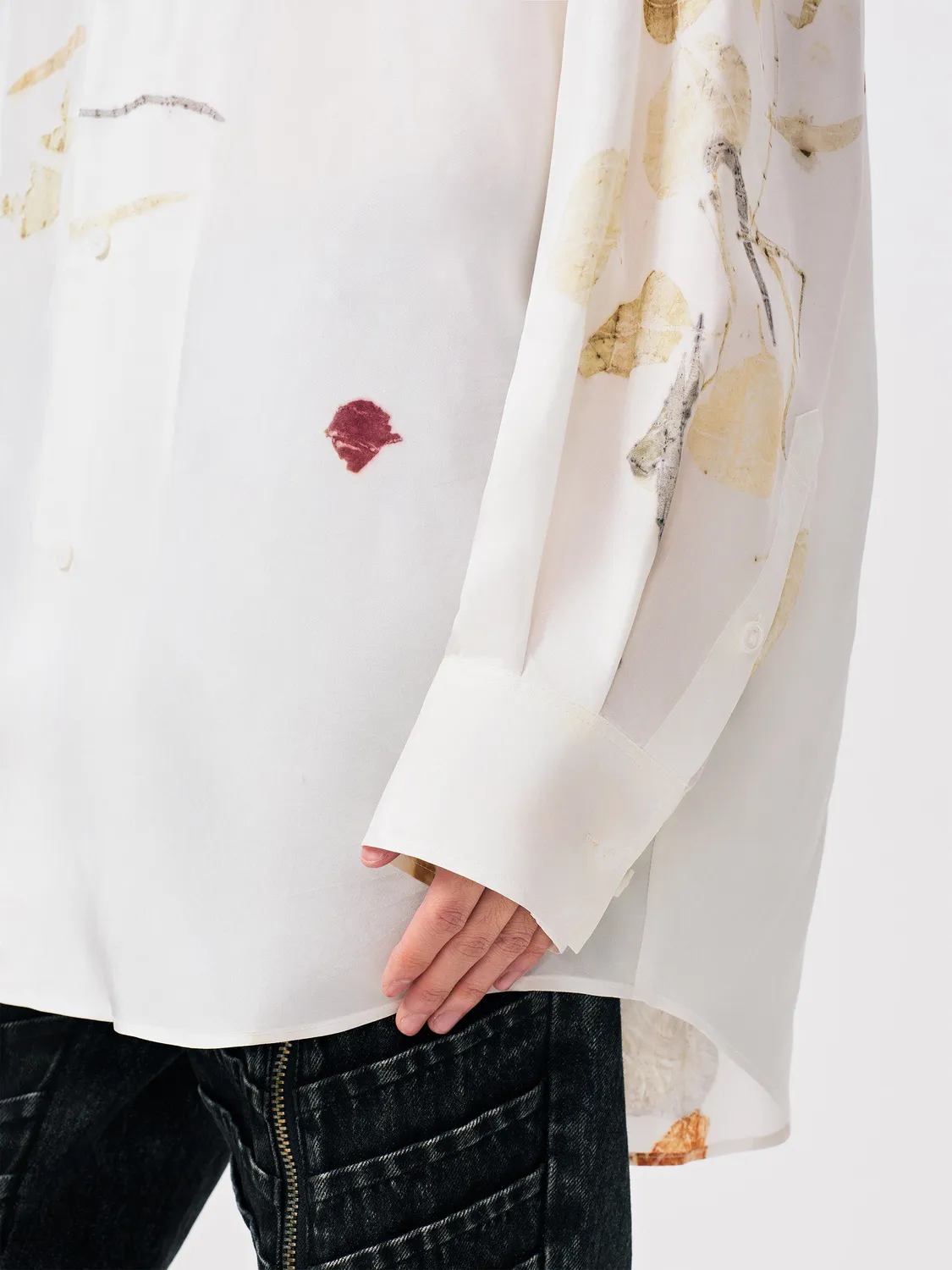 Feng Chen Wang Natural Plant Dye skjorte natur XS-XL