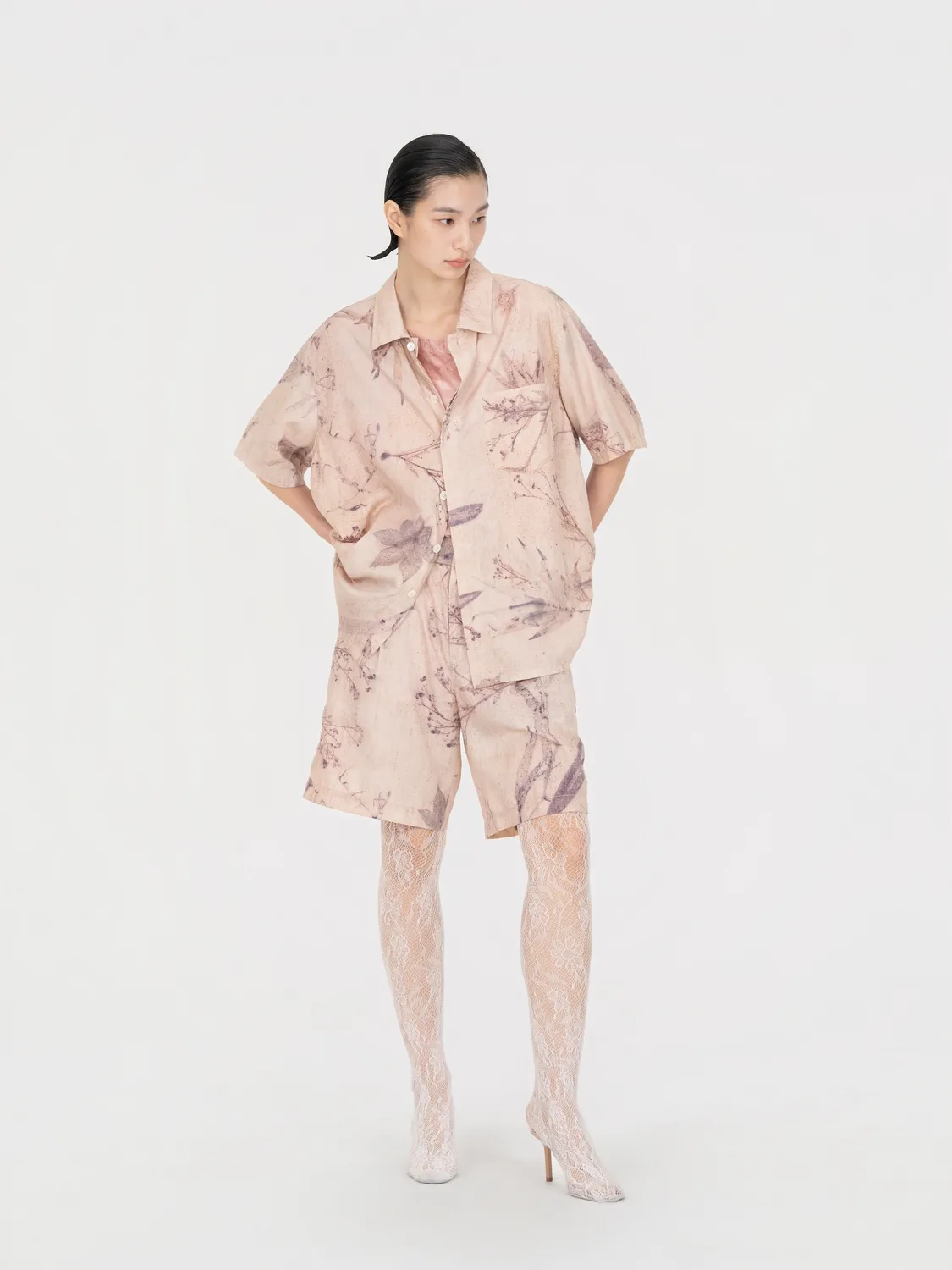 Feng Chen Wang Printed Plant Dye skjorte plantefarve