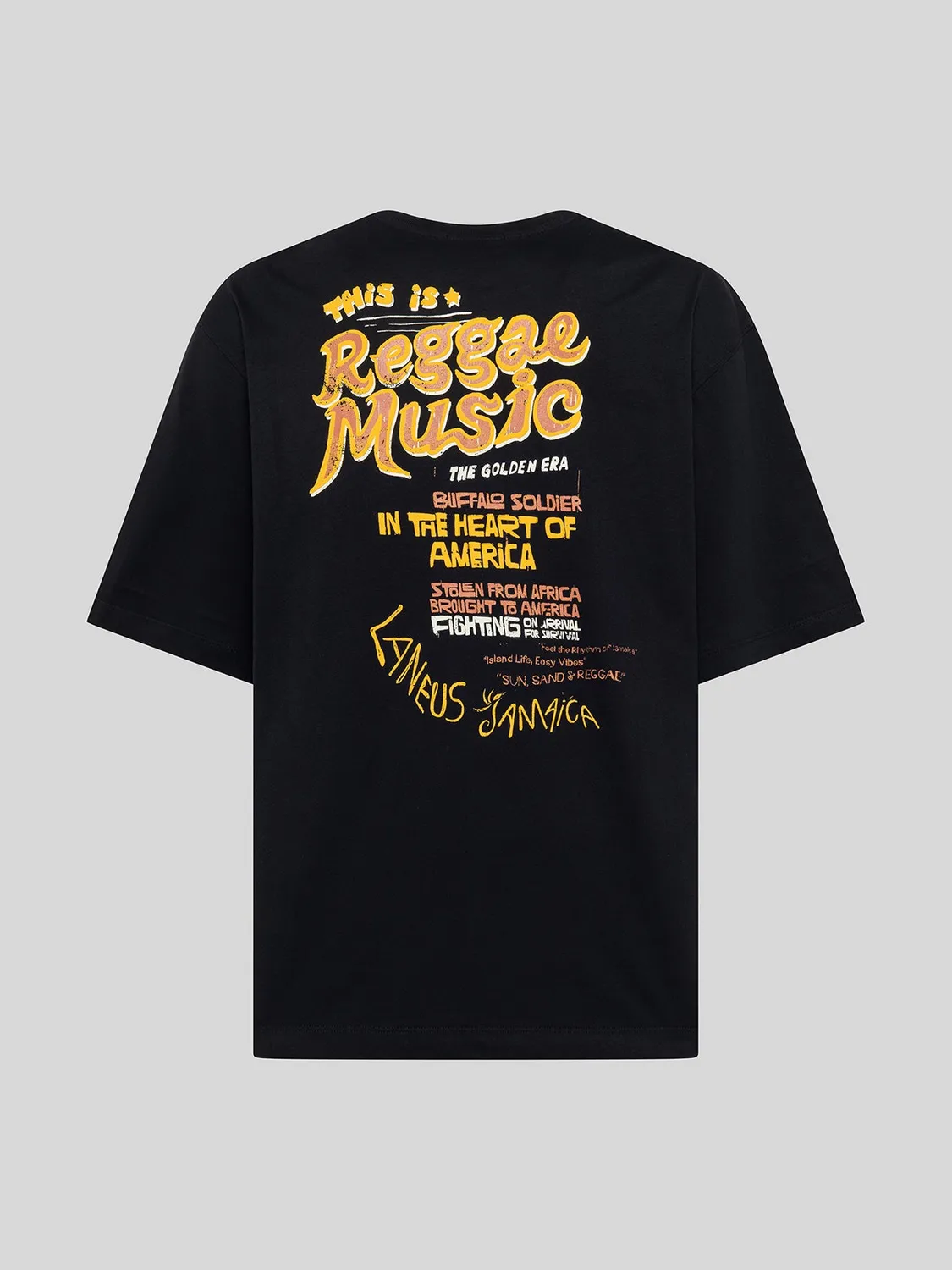 Laneus Oversized t-shirt sort bomuld