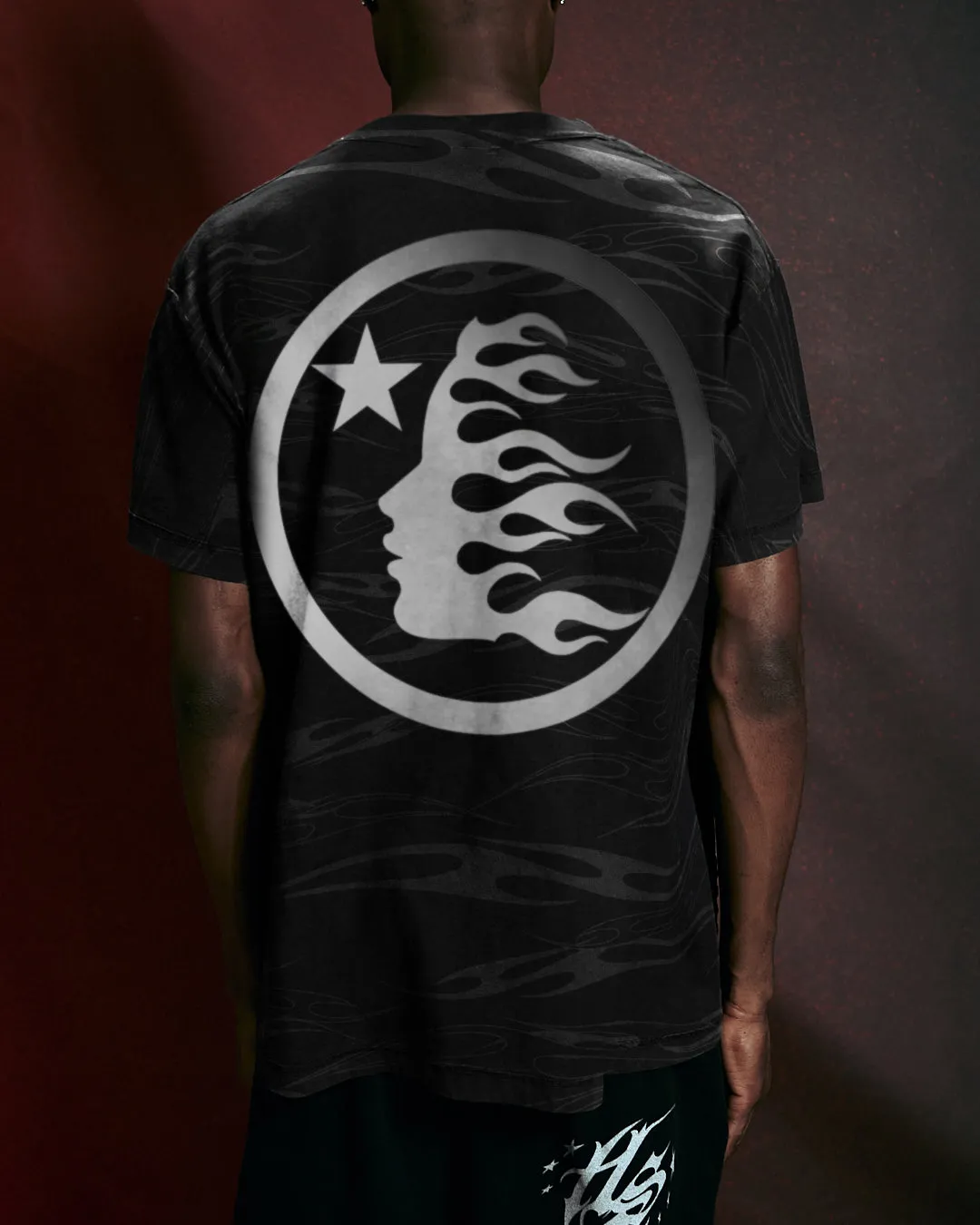 Hellstar Tribal Camo t-shirt sort Megaride print