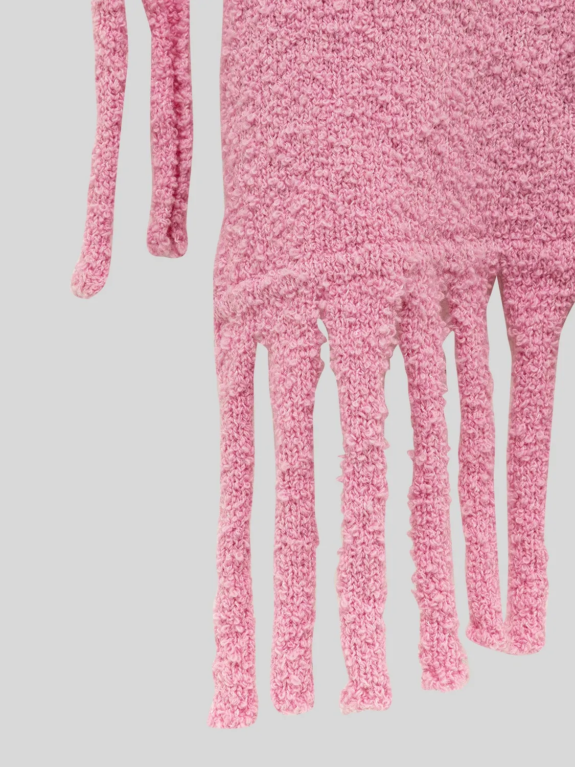 Laneus uld tørklæde rose pink kompakt