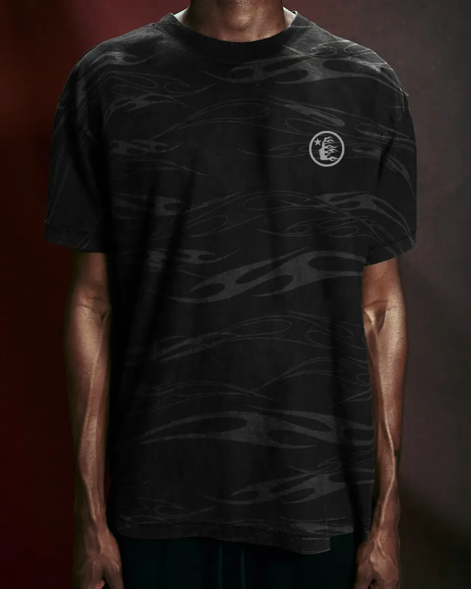 Hellstar Tribal Camo t-shirt sort Megaride print