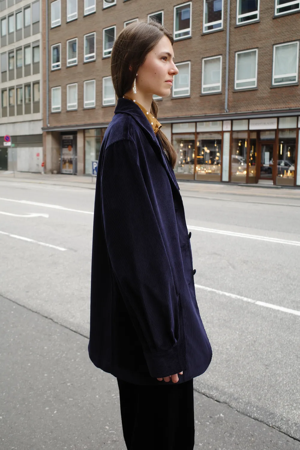 Caro Editions Frederik Jacket jakke navy fløjl bomuld