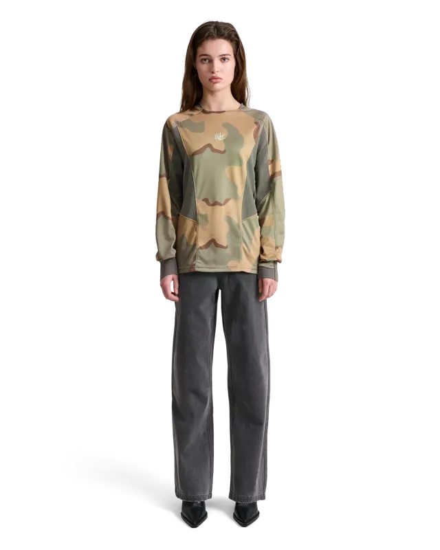 Alis Nikola langærmet trøje camouflage polyester