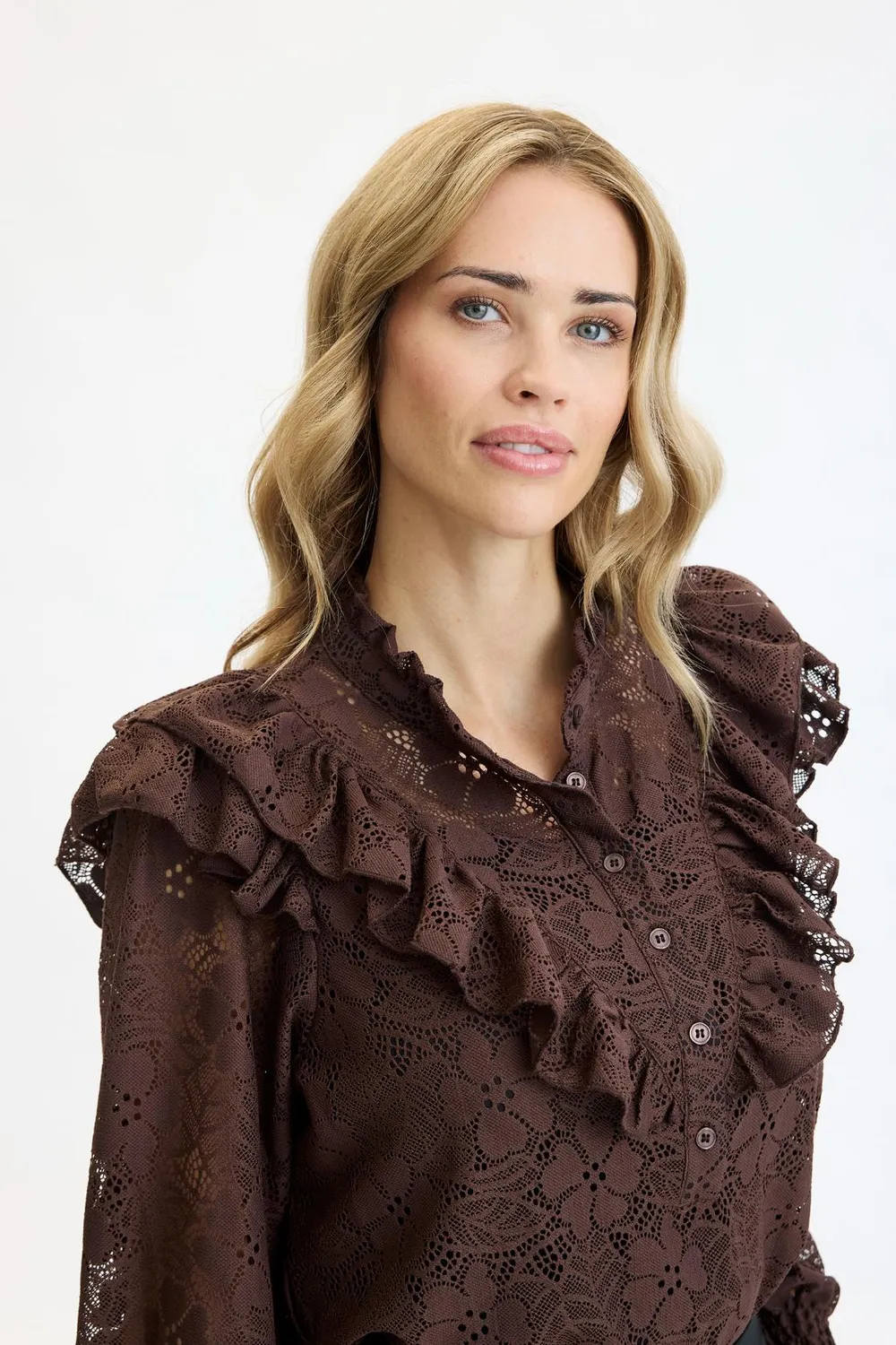 IN FRONT Olympia bluse flæse smock