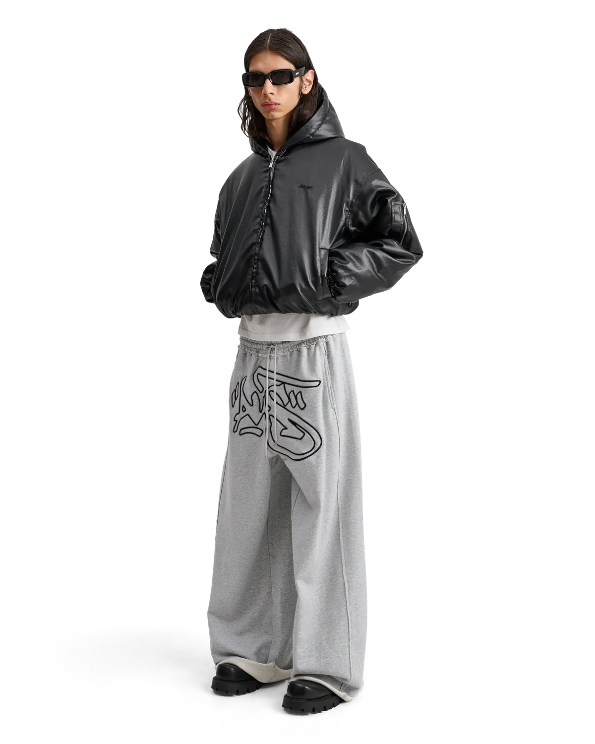 Alis Mikheil sweatpants wide grey melange