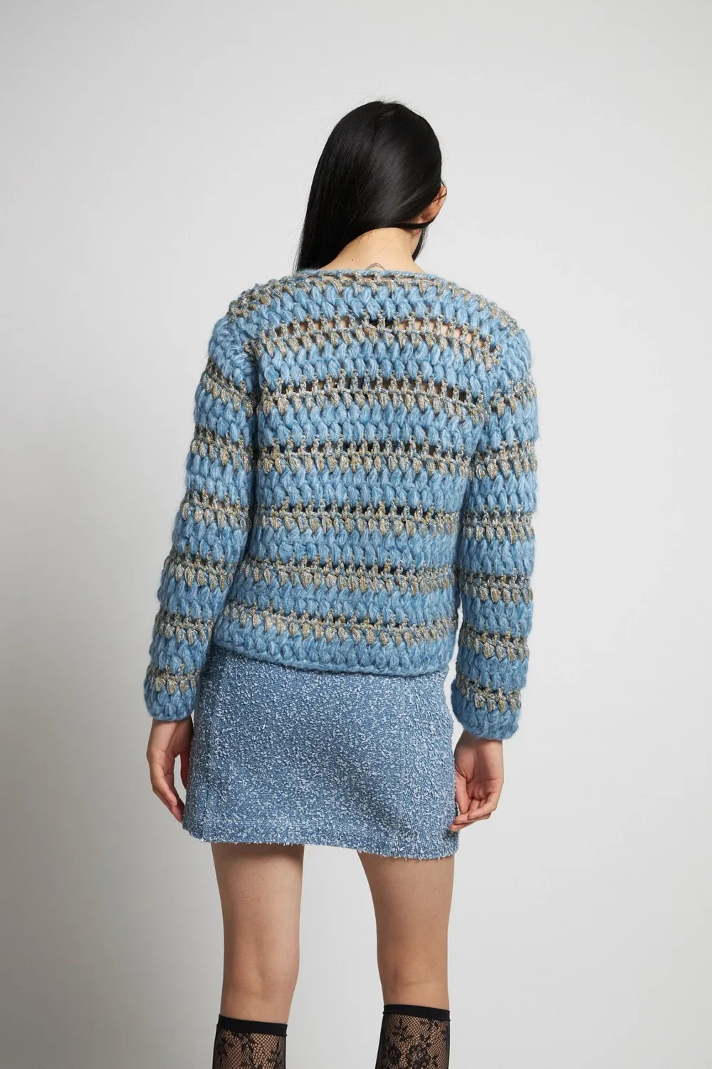 DAWNXDARE PALMA cardigan 621 sky mohair