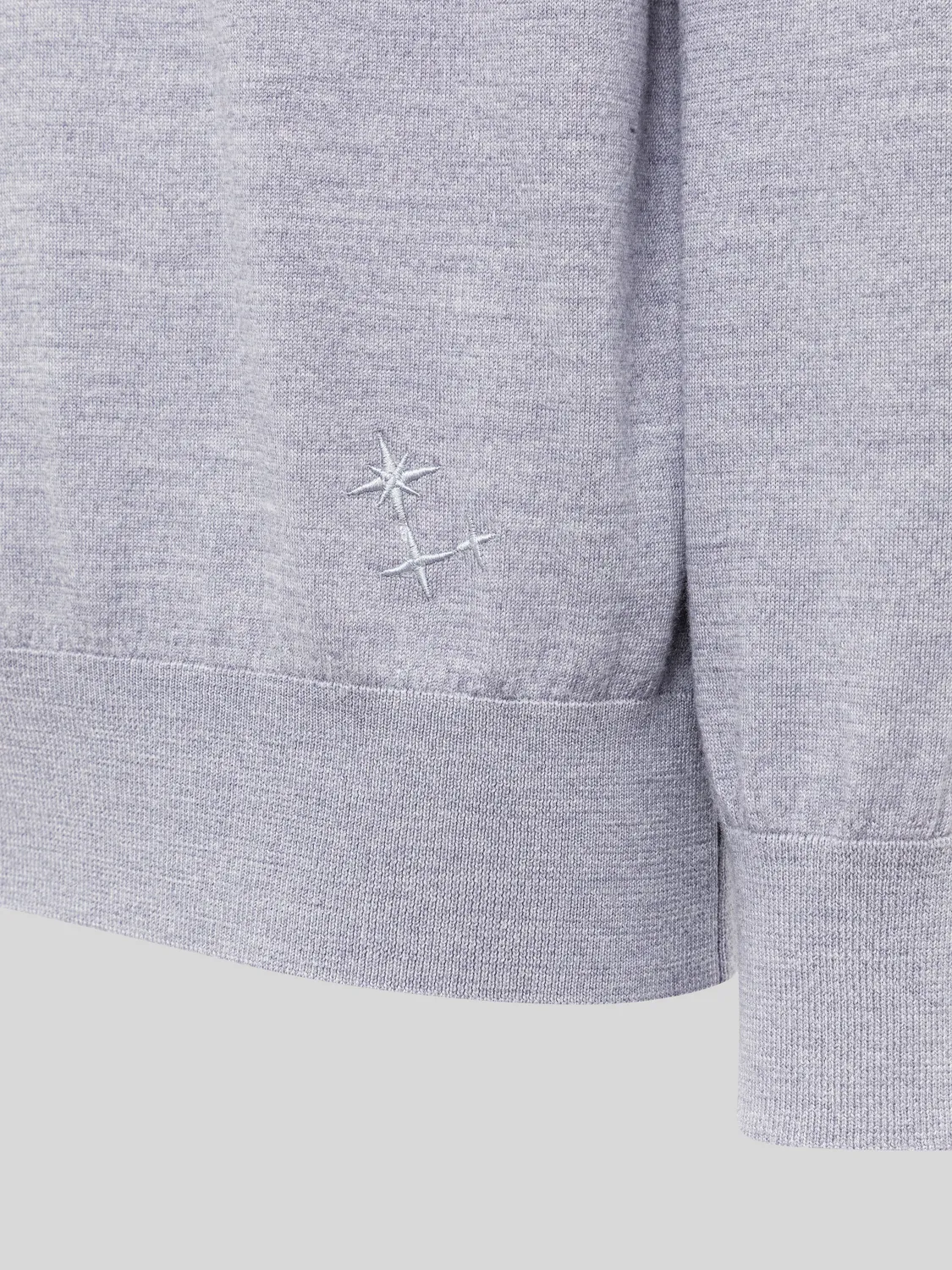 Laneus Merino Wool Polo poloshirt grå meleret herre